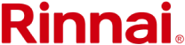 Red "Rinnai" logo with a clear background.